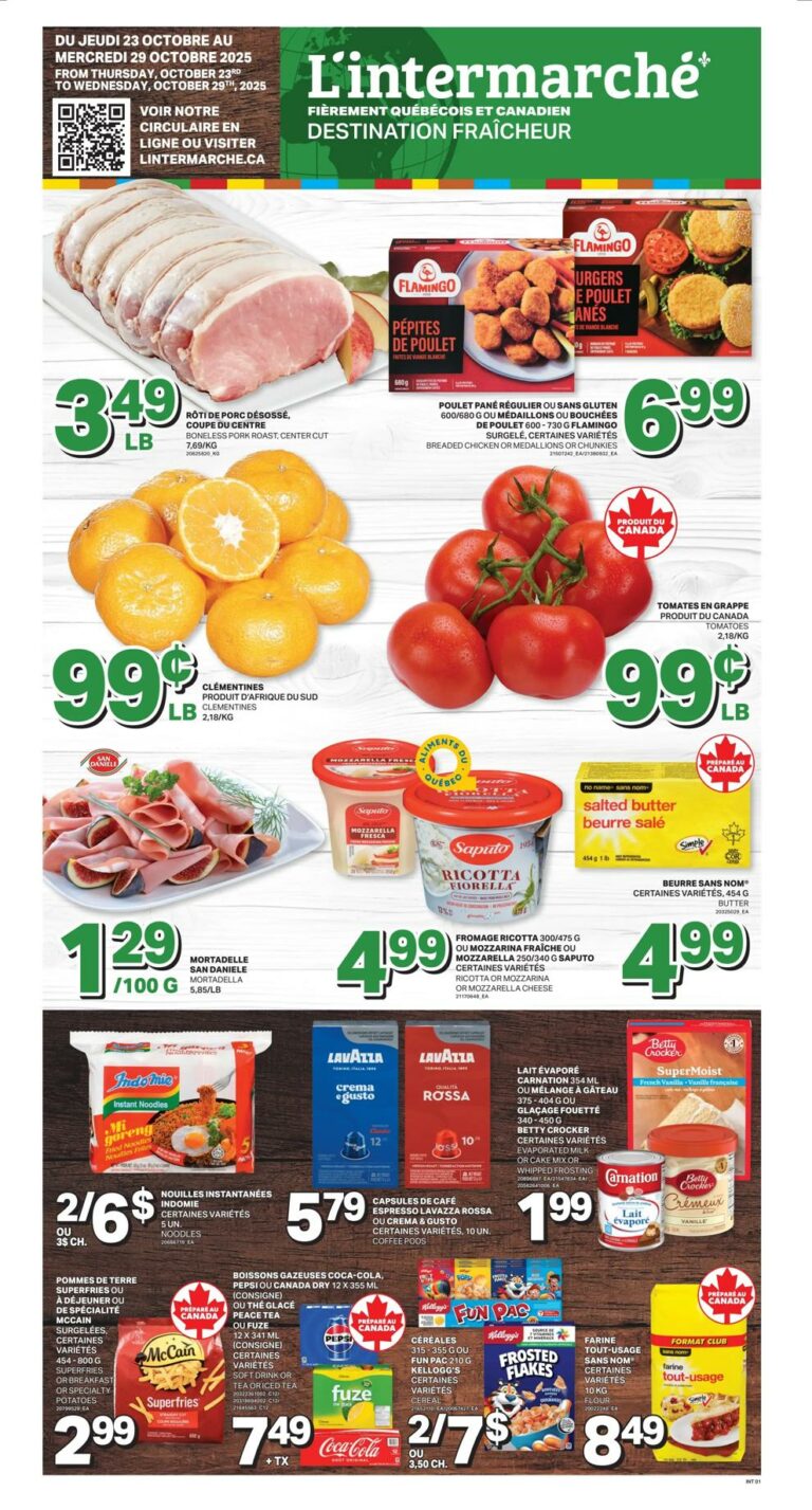 Circulaire intermarché Destination fraîcheur Du 23 au 29 octobre 2025