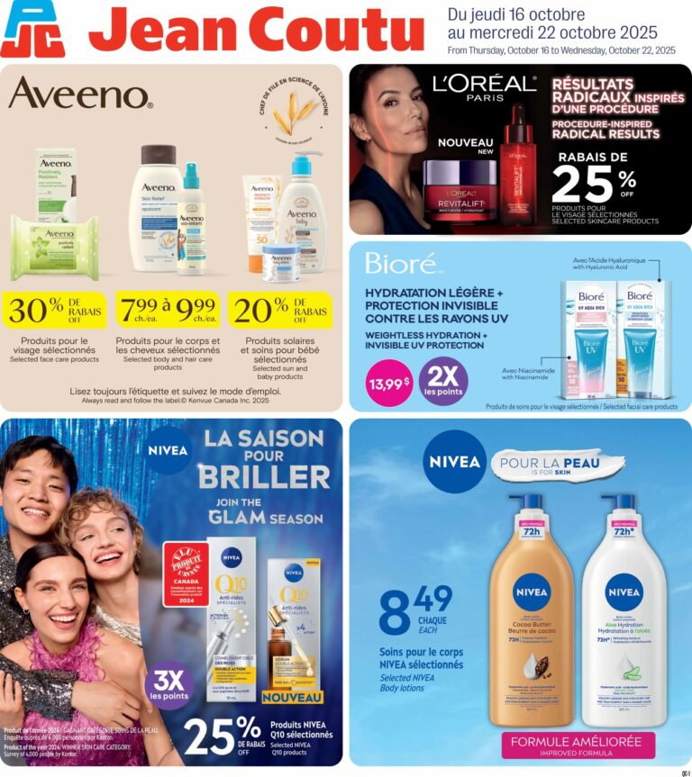Circulaire Jean Coutu Du 16 au 22 octobre 2025