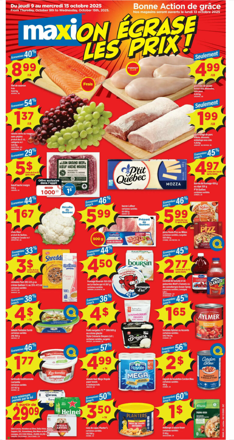Circulaire Maxi Du 9 au 15 octobre 2025