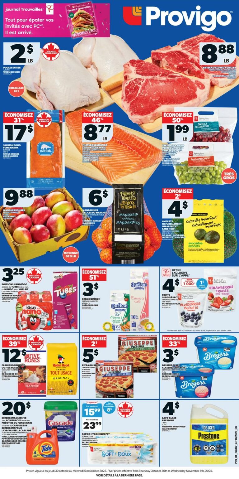 Circulaire Provigo Du 30 octobre au 5 novembre 2025