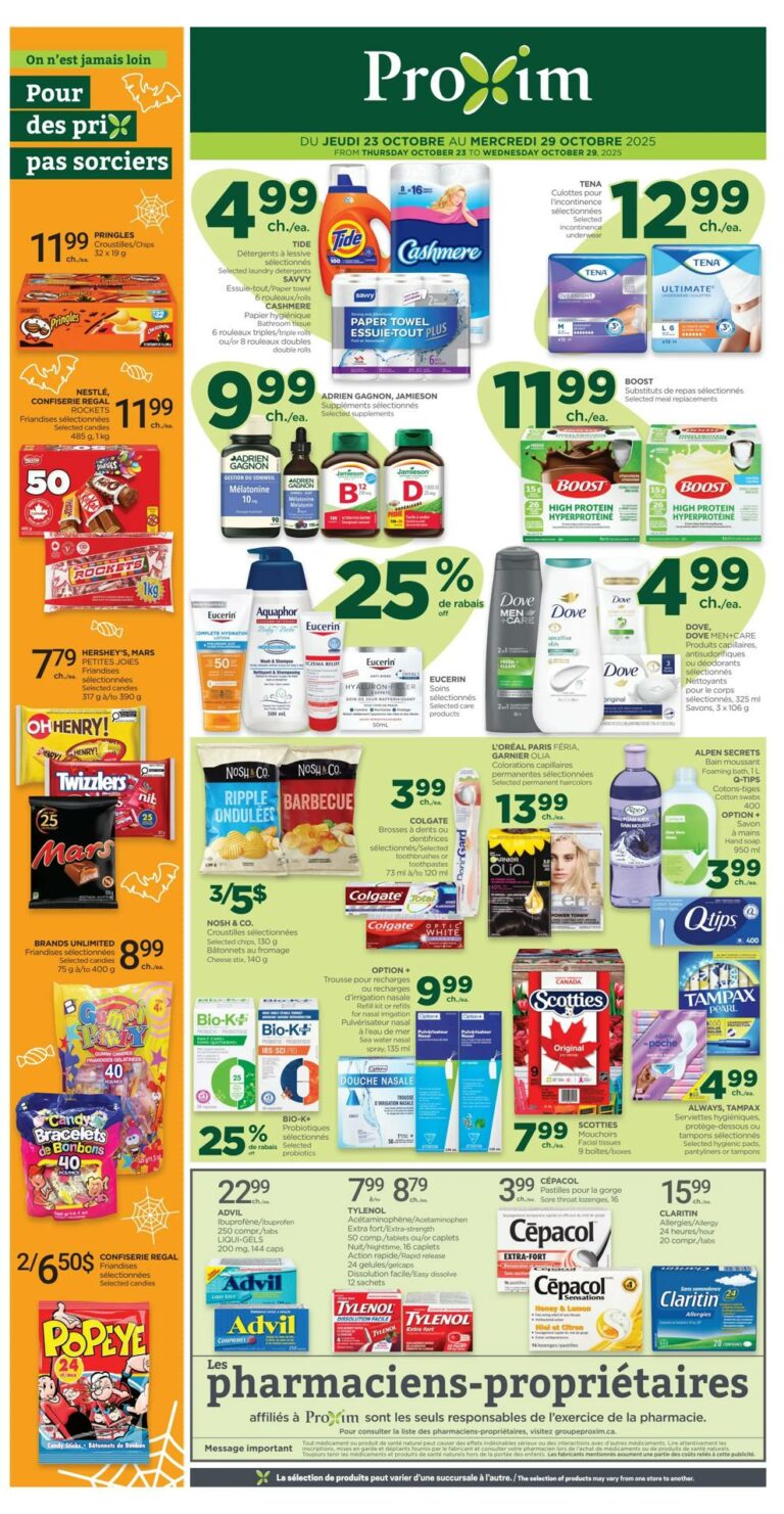 Circulaire Proxim Du 23 au 29 octobre 2025