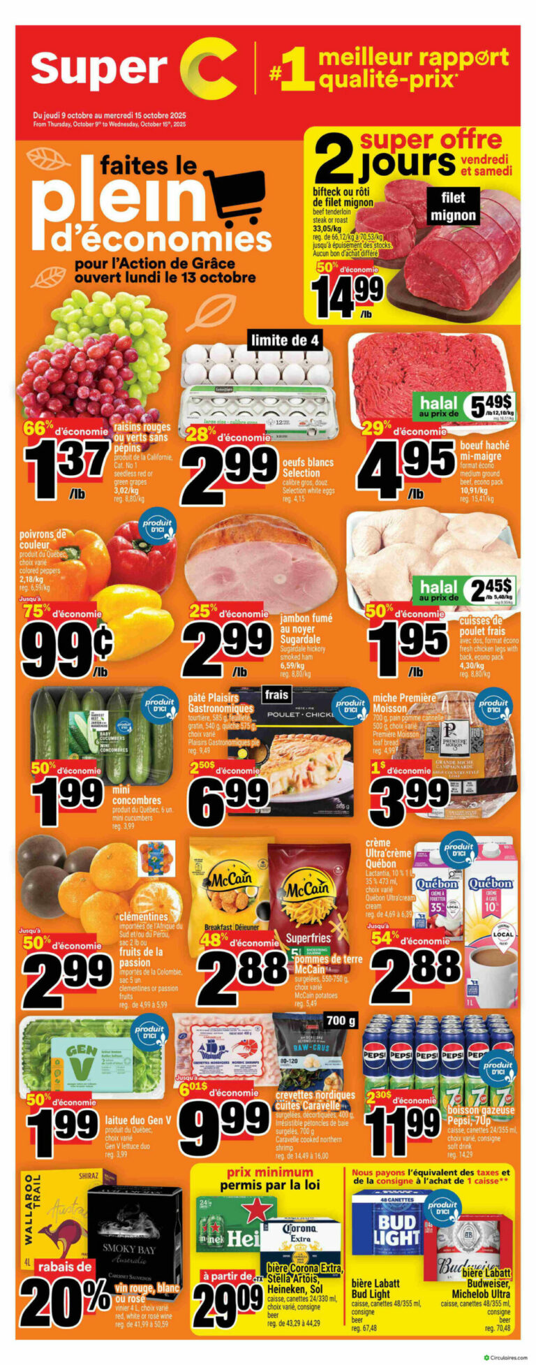 Circulaire Super C Du 9 au 15 octobre 2025