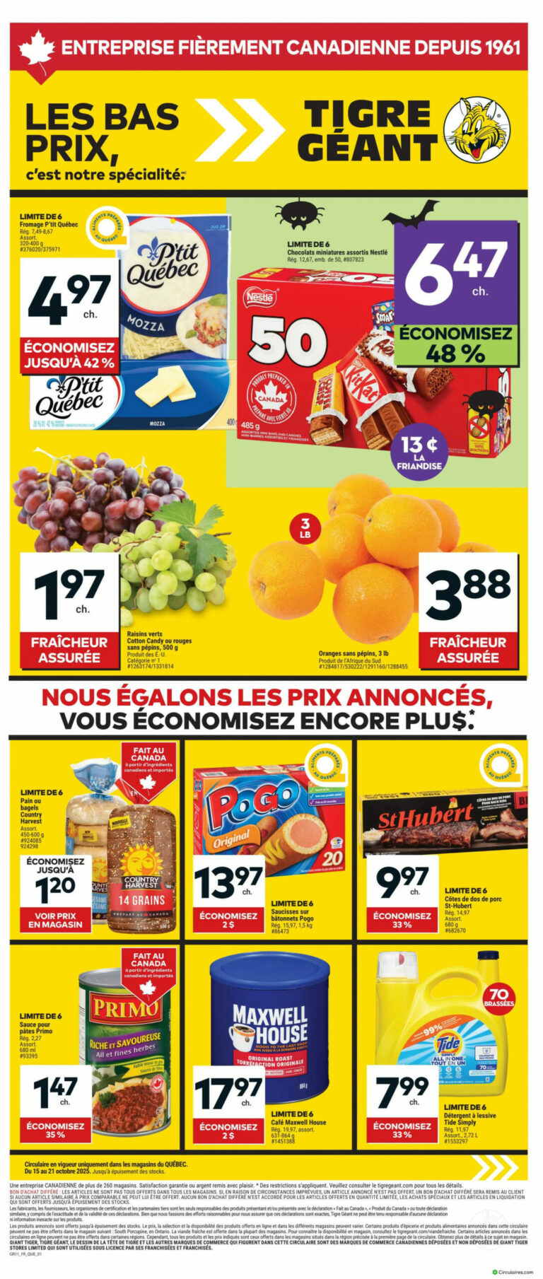 Circulaire Tigre Géant Du 15 au 21 octobre 2025