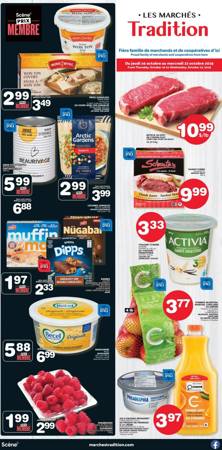 Circulaire Les Marchés Tradition Du 16 au 22 octobre 2025