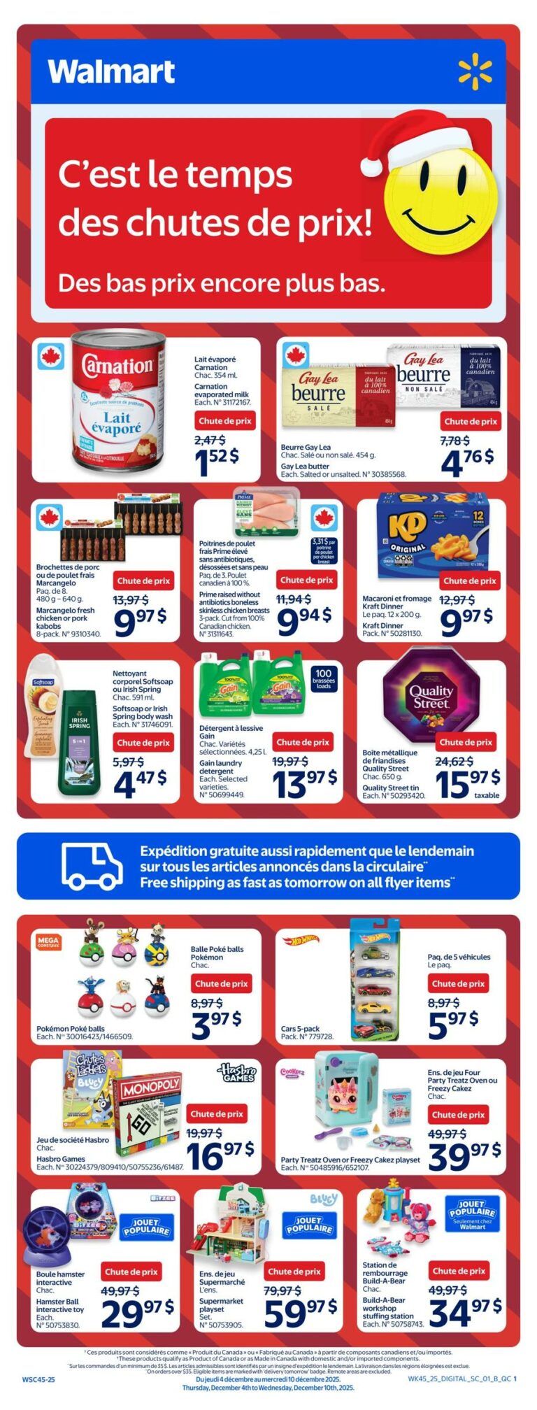Circulaire Walmart Du 4 au 10 décembre 2025