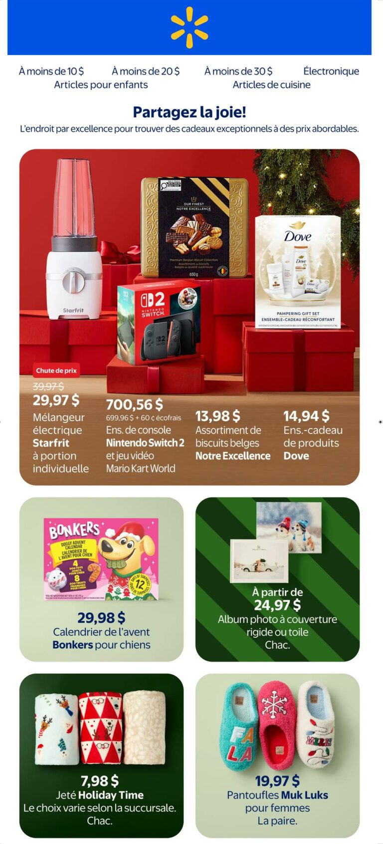 Circulaire Walmart Cadeaux Du 30 octobre au 26 novembre 2025