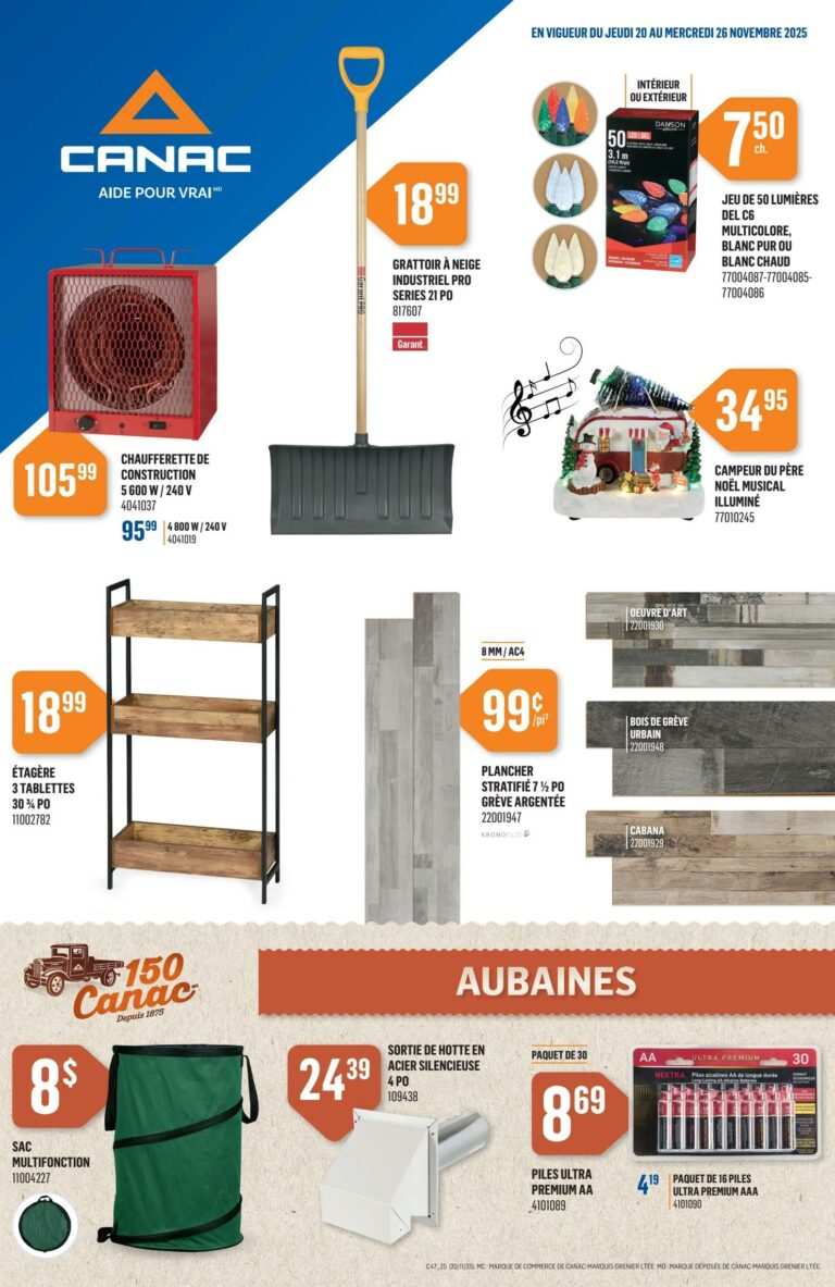 Circulaire Canac Du 20 au 26 novembre 2025
