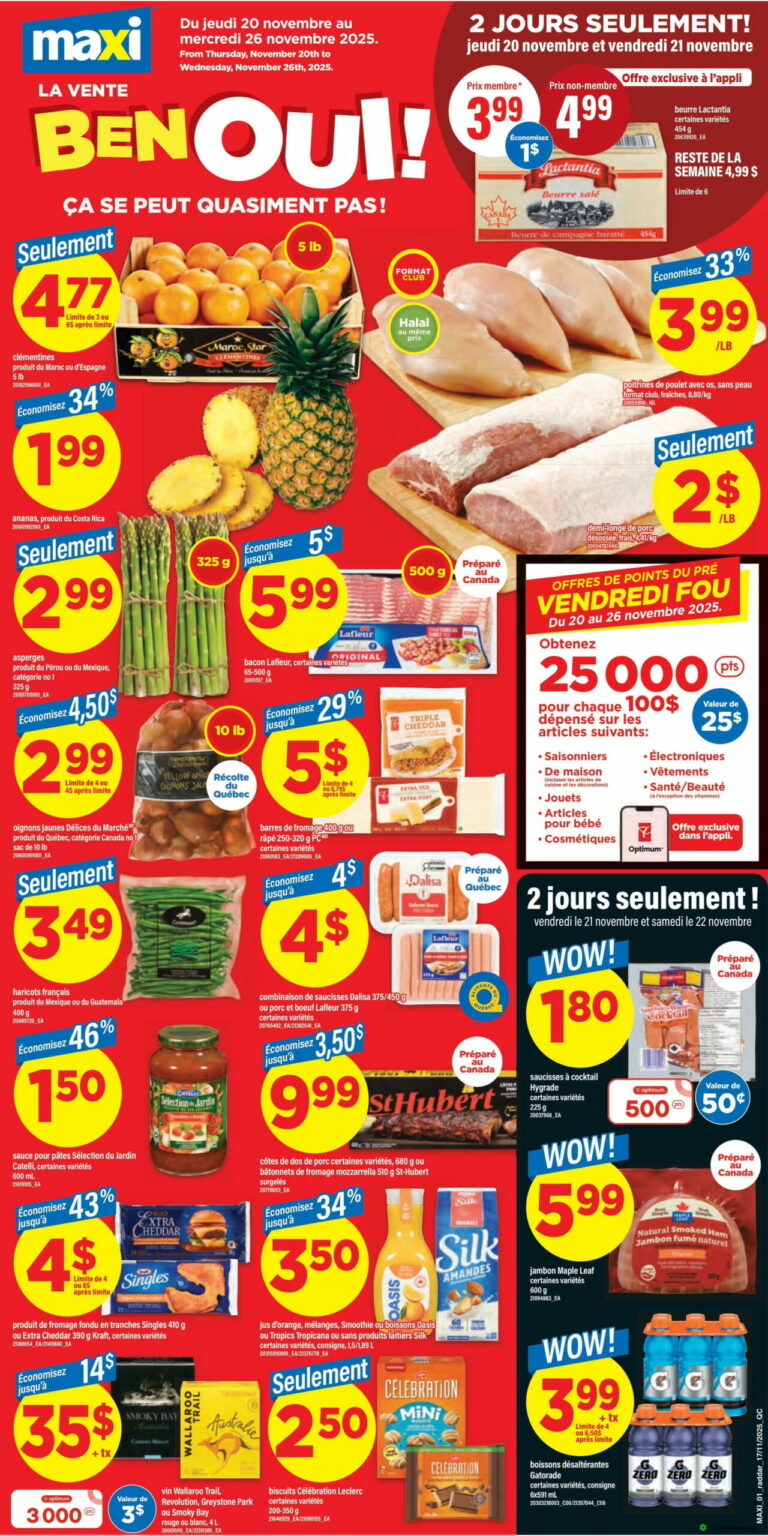 Circulaire Maxi & Cie Du 20 au 26 novembre 2025