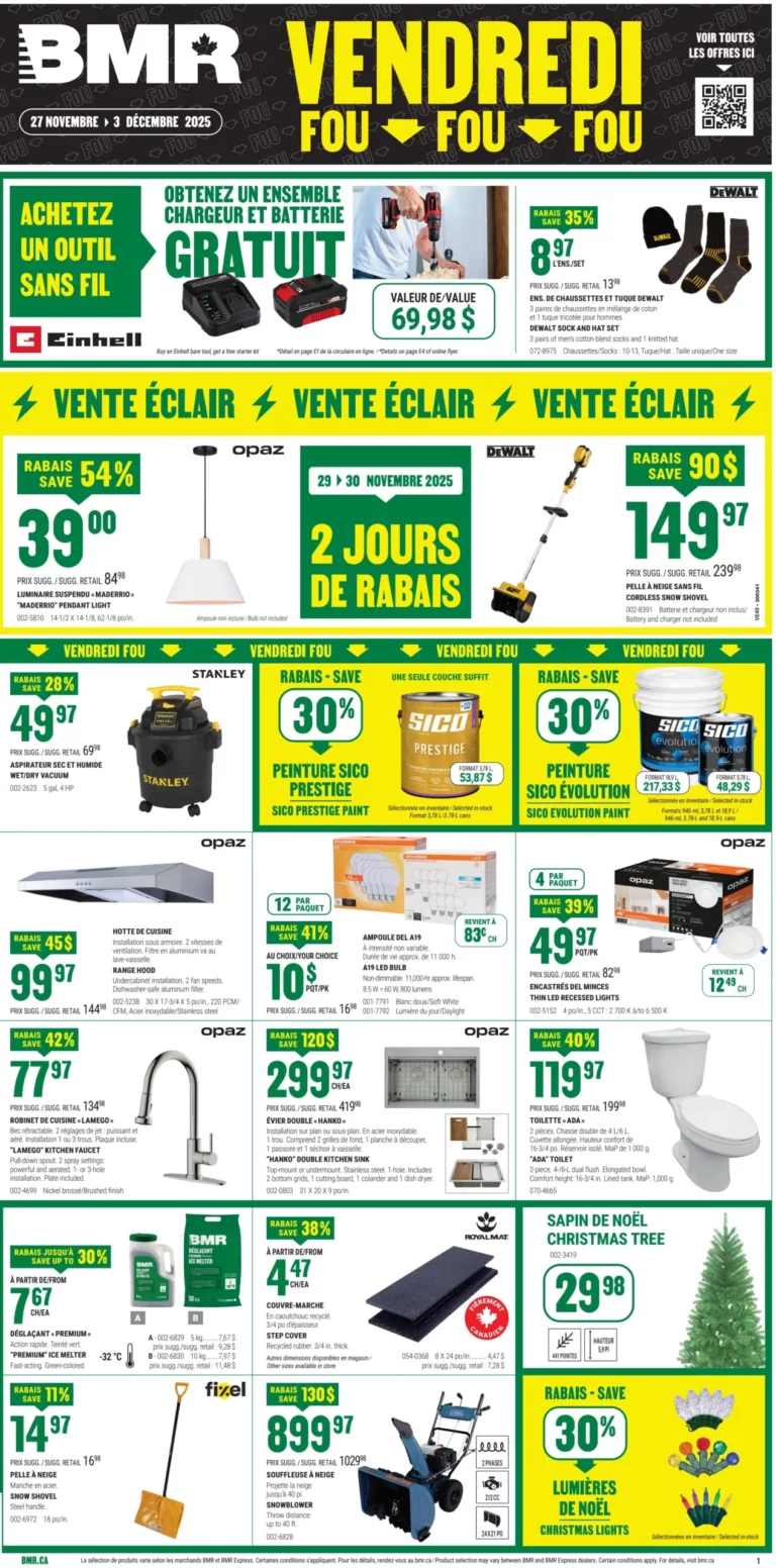 Circulaire BMR – Vendredi Fou Du 27 novembre au 3 décembre 2025