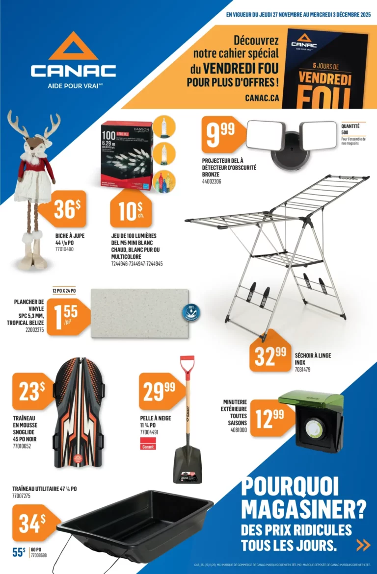 Circulaire Canac Du 27 novembre au 3 décembre 2025