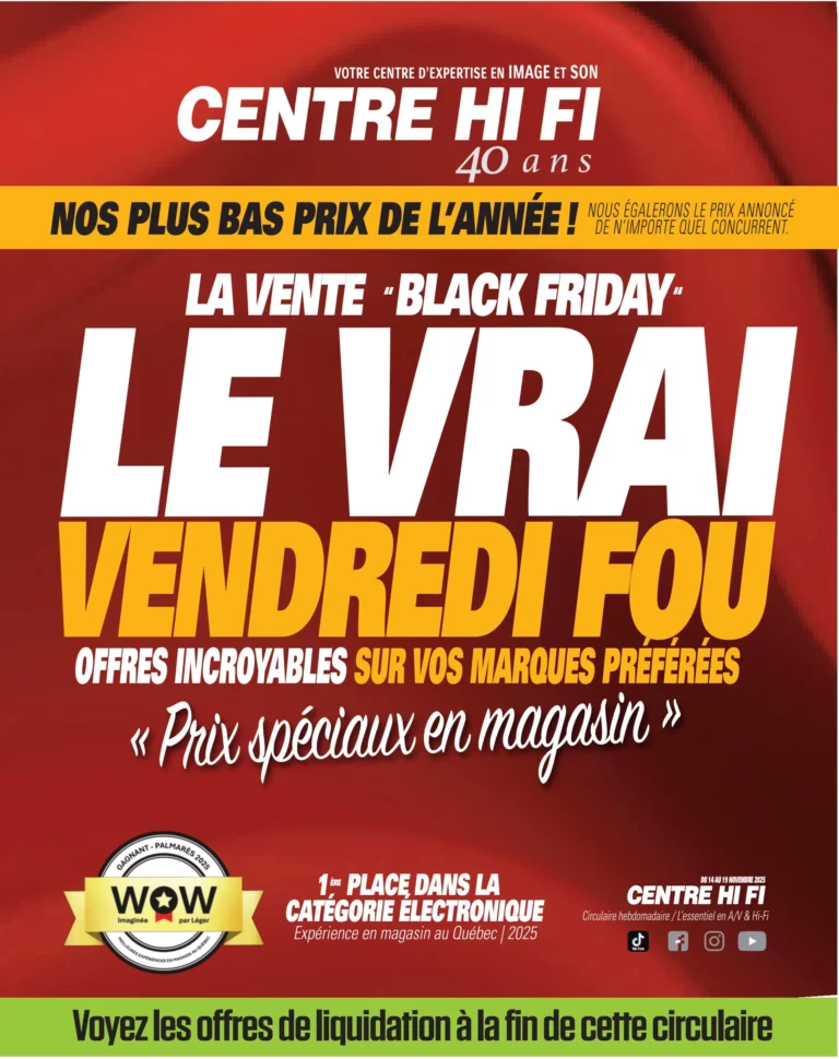 Circulaire Centre HI-FI Vendredi Fou Du 14 au 20 novembre 2025