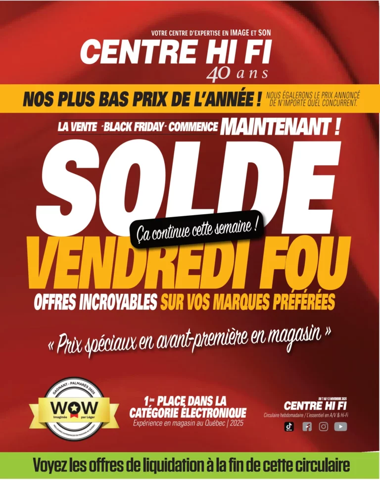 Circulaire Centre HI-FI Vendredi Fou Du 7 au 13 novembre 2025