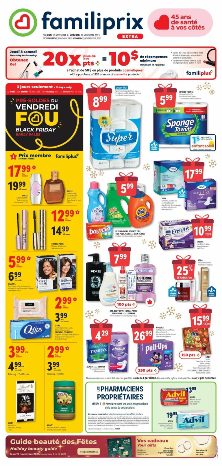Circulaire Familiprix Extra Du 13 au 19 novembre 2025