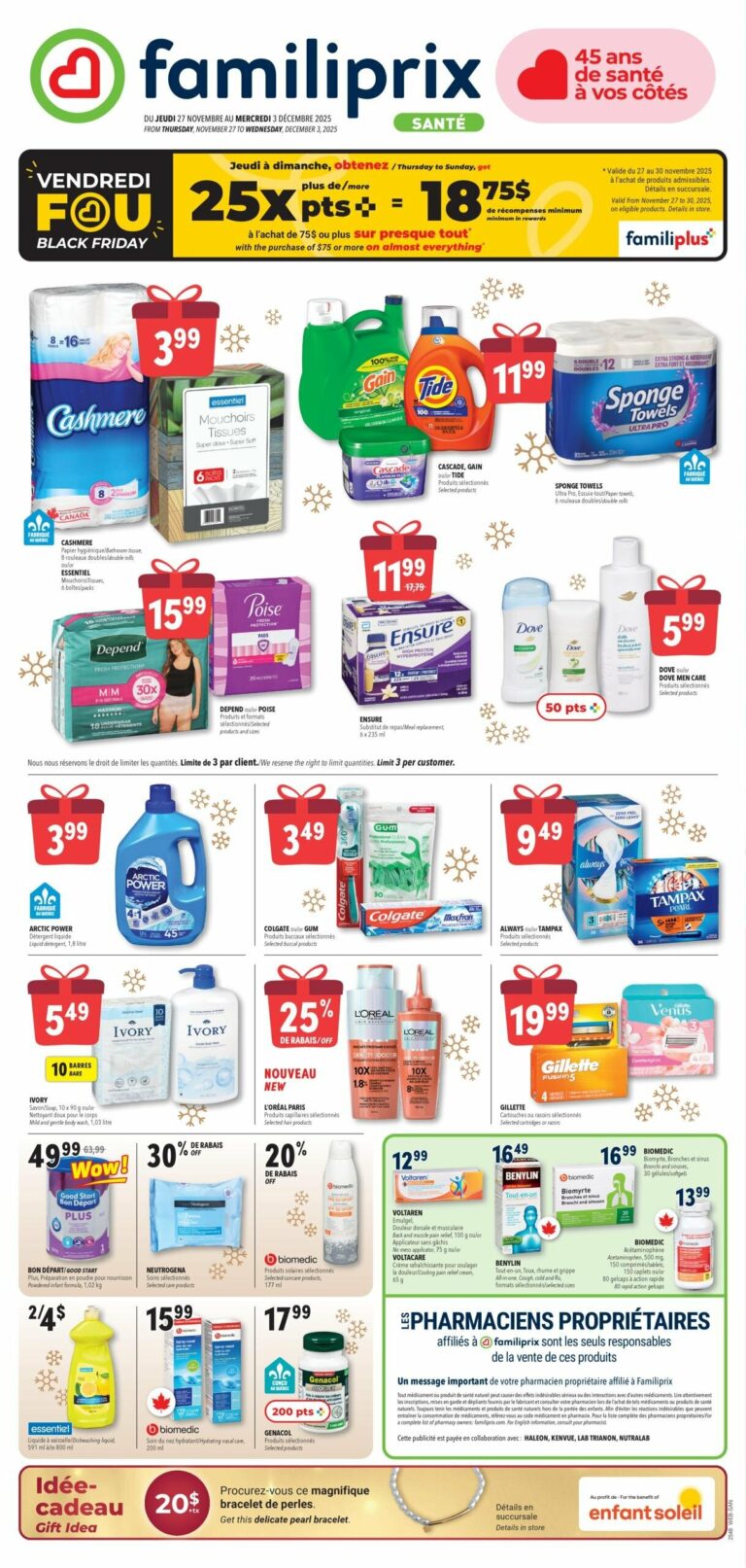 Circulaire Familiprix – Santé Vendredi Fou Du 27 novembre au 3 décembre 2025