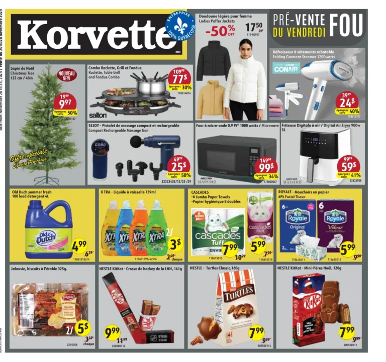 Circulaire Korvette – Pré-vente du Vendredi Fou Du 20 au 26 novembre 2025