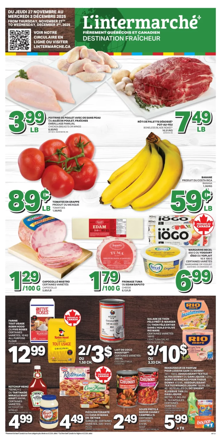 Circulaire L’intermarché – Destination Fraîcheur Du 27 novembre au 3 décembre 2025