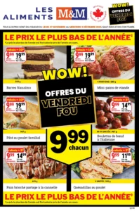 Circulaire Aliments M & M Du 27 novembre au 3 décembre 2025