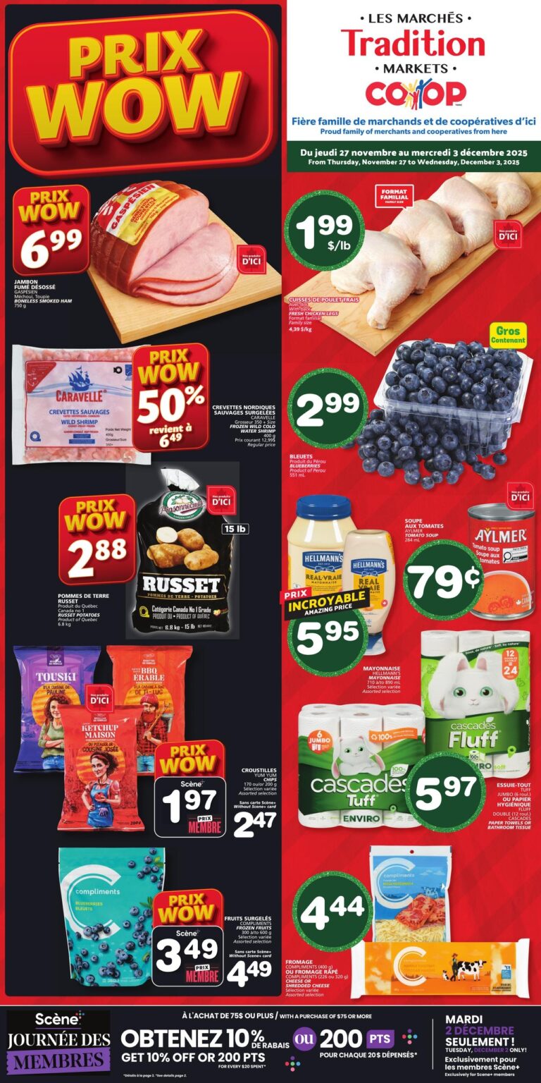 Circulaire Les Marchés Tradition Nouveau-Brunswick Du 27 novembre au 3 décembre 2025