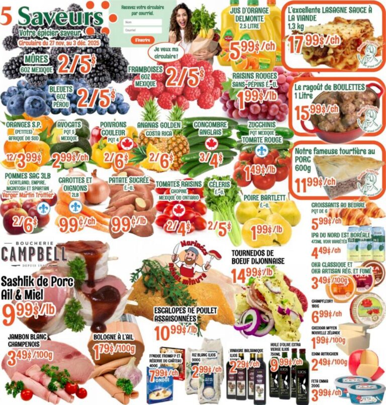 Circulaire Marché Le 5 Saveurs Du 27 novembre au 3 décembre 2025