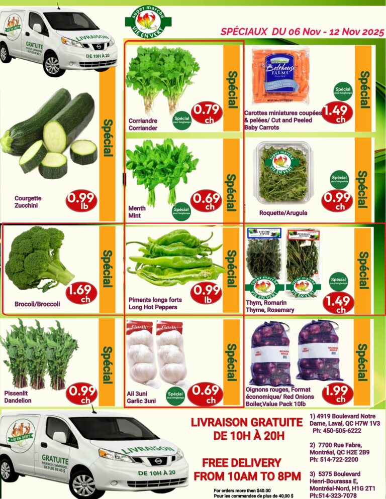 Circulaire Marché Vie en Vert Du 6 au 12 novembre 2025