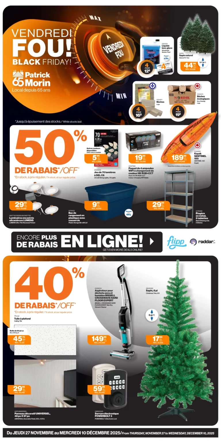 Circulaire Patrick Morin – Vendredi Fou Du 27 novembre au 10 décembre 2025