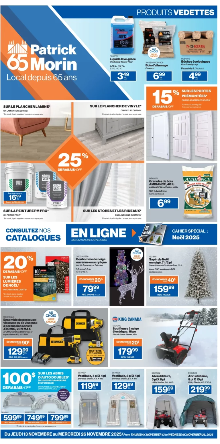 Circulaire Patrick Morin Du 13 au 26 novembre 2025