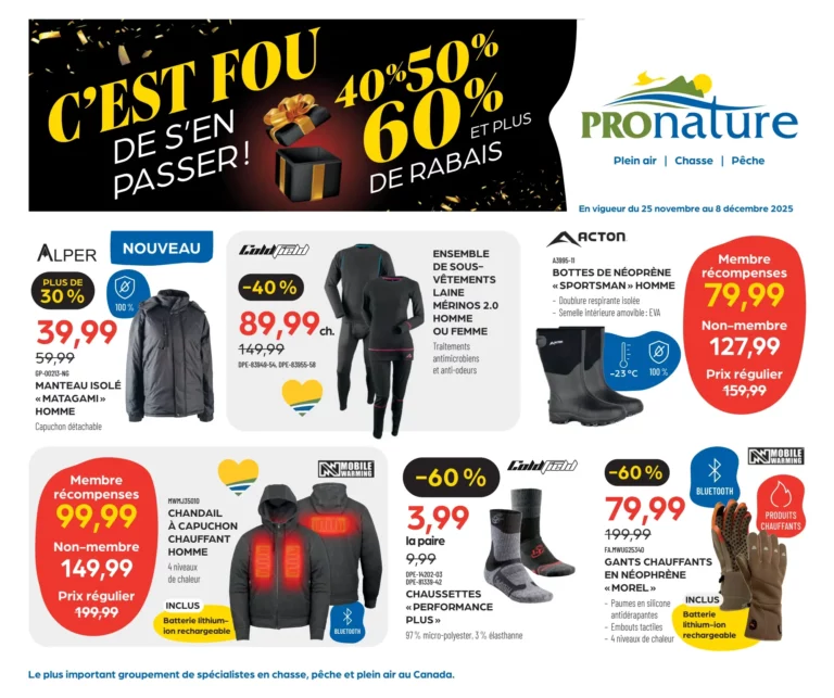 Circulaire Pronature – Soldes du Vendredi Fou Du 25 novembre au 8 décembre 2025