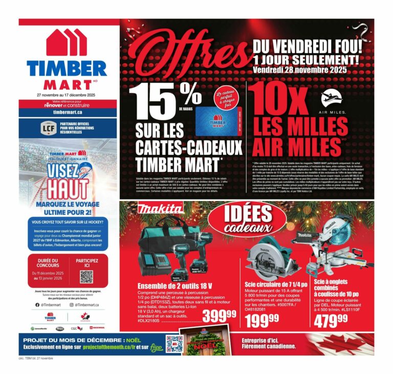 Circulaire Timber Mart Du 27 novembre au 17 décembre  2025
