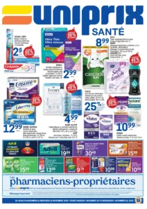 Circulaire Uniprix Santé Du 20 au 26 novembre 2025