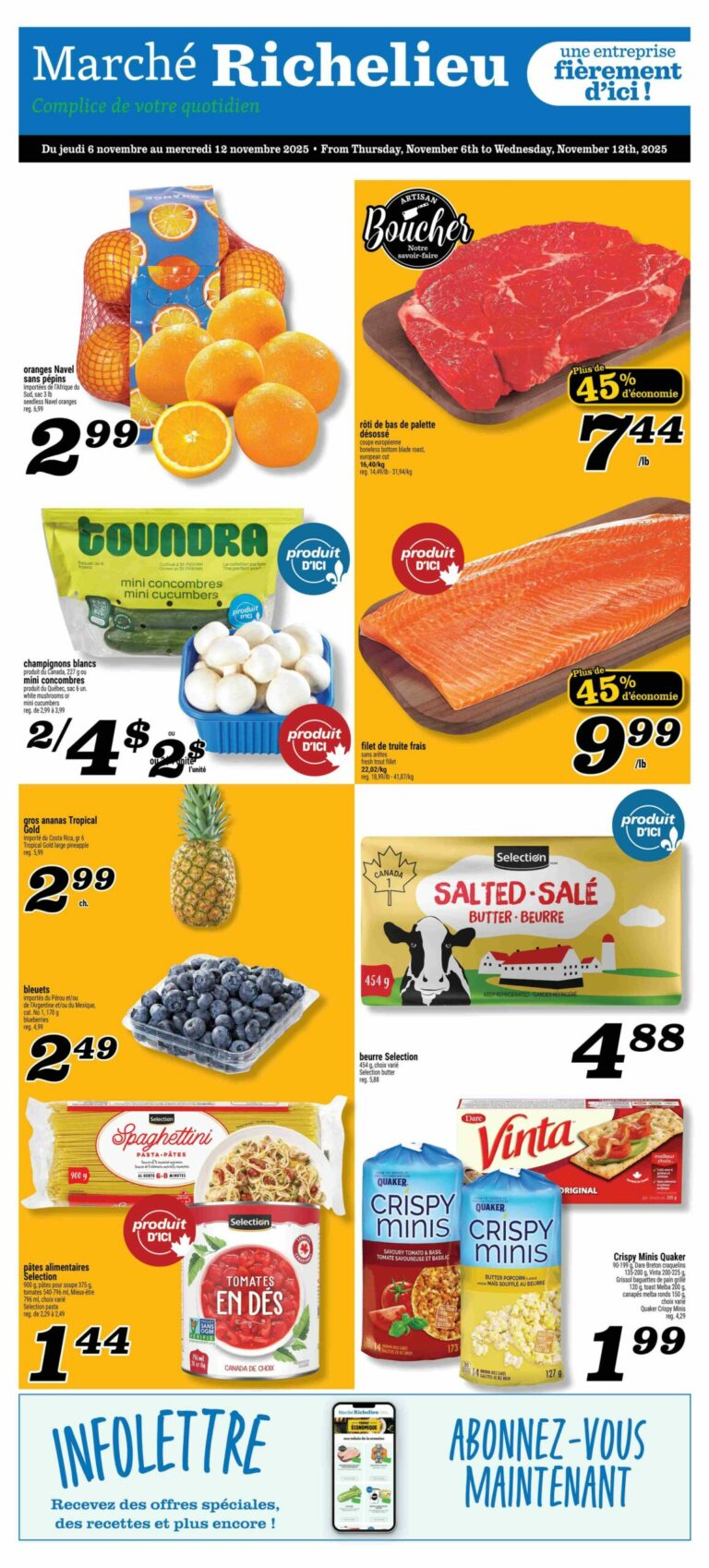 Circulaire Marché Richelieu Du 6 au 12 novembre 2025