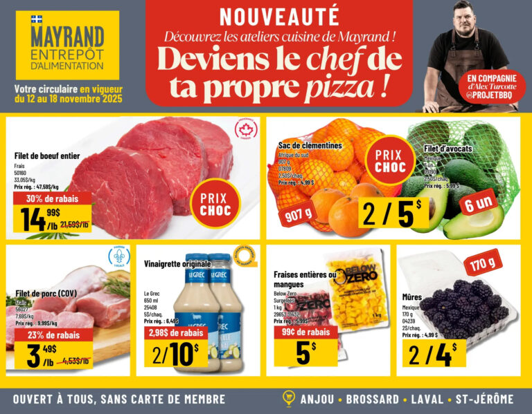 Circulaire Mayrand Entrepôt D’alimentation Du 12 au 18 novembre 2025