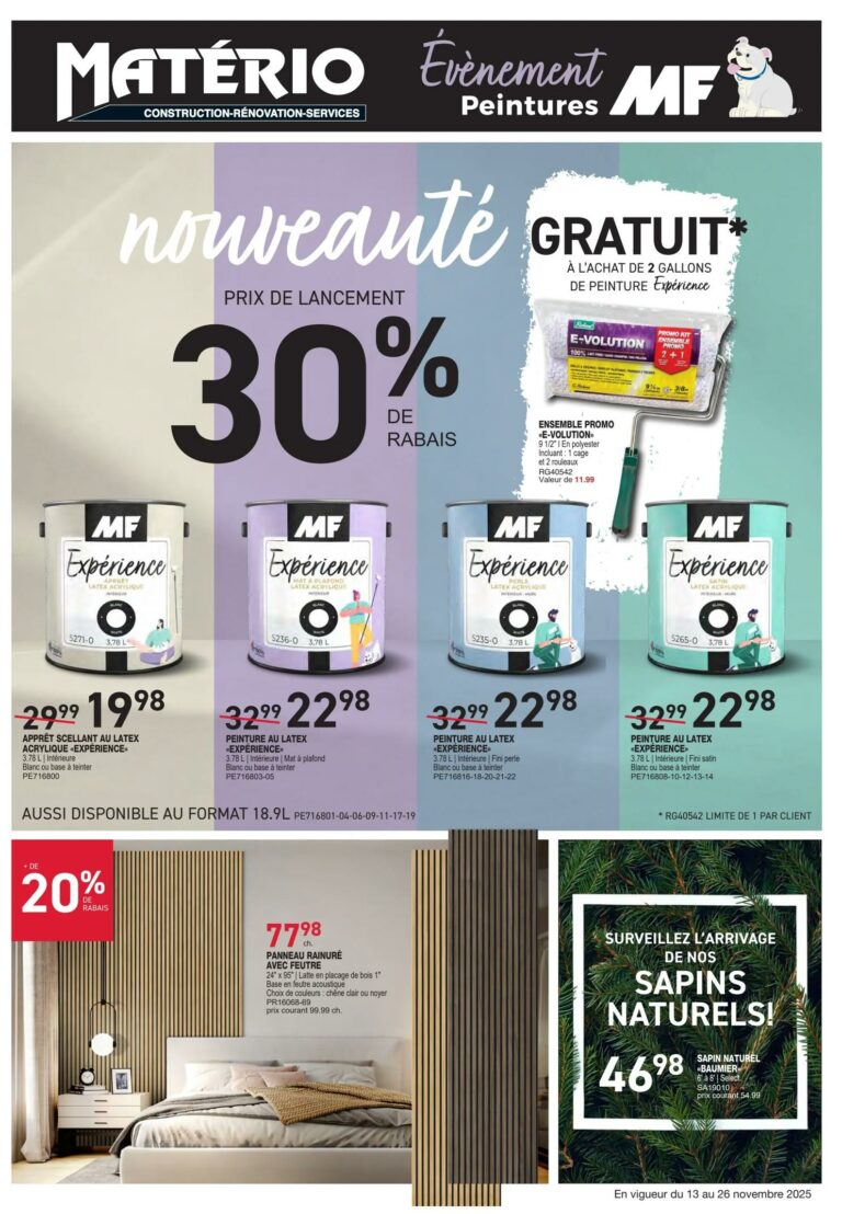 Circulaire Matério Du 13 au 26 novembre 2025