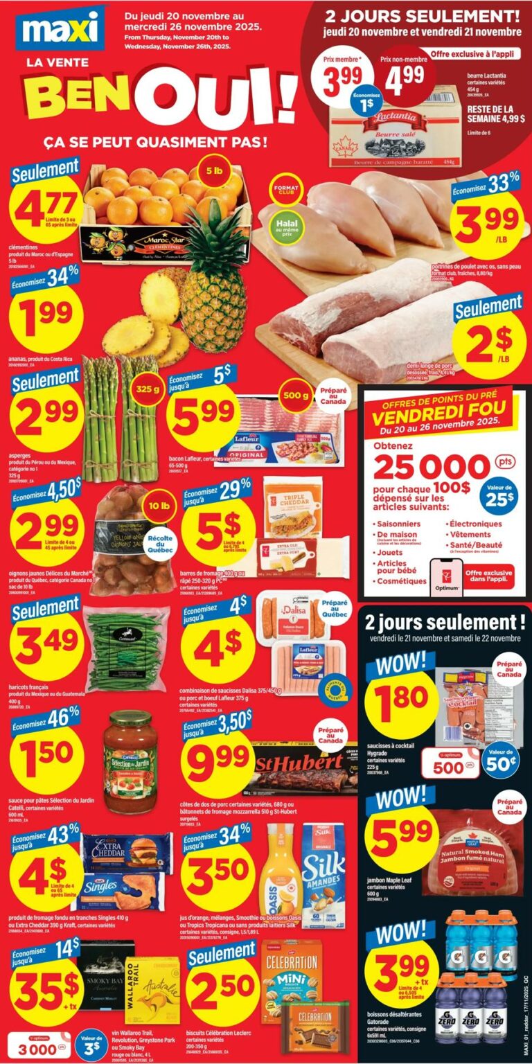 Circulaire Maxi Du 20 au 26 novembre 2025