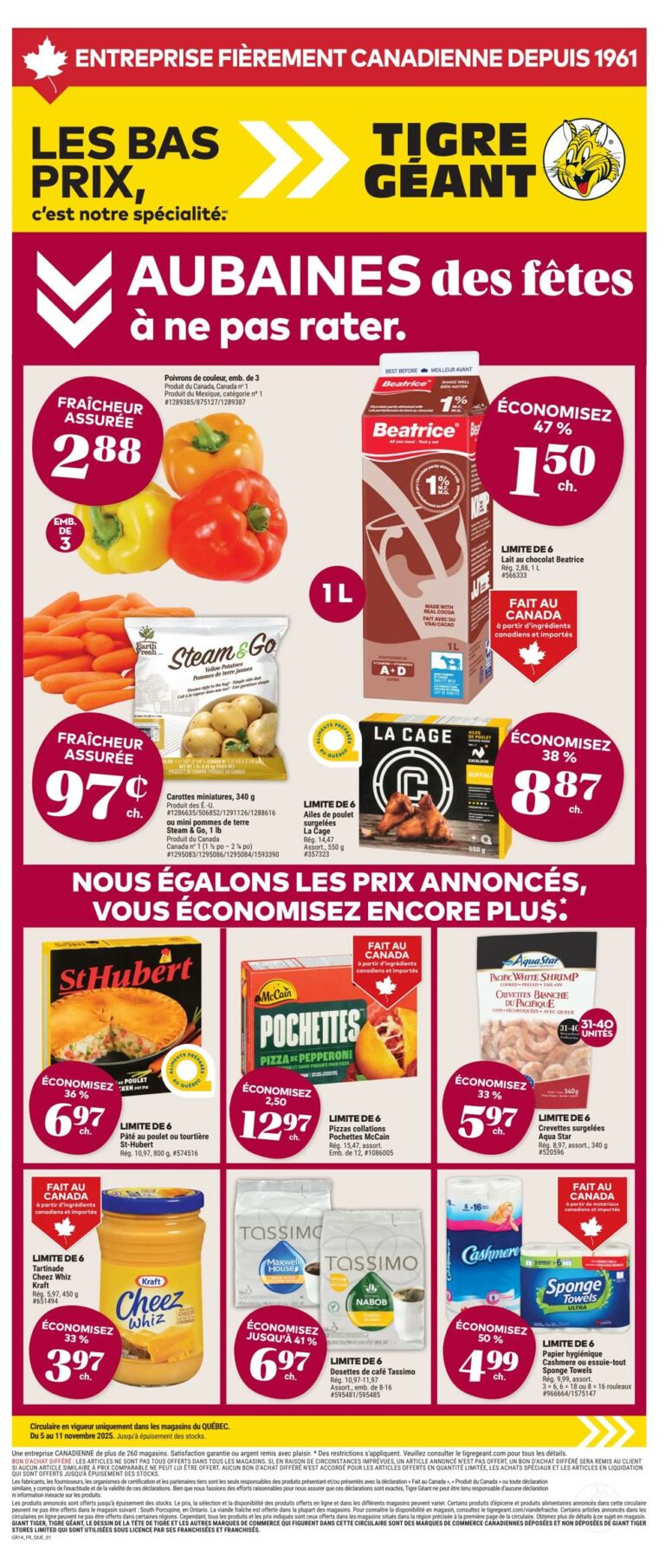 Circulaire Tigre Géant Du 5 au 11 novembre 2025