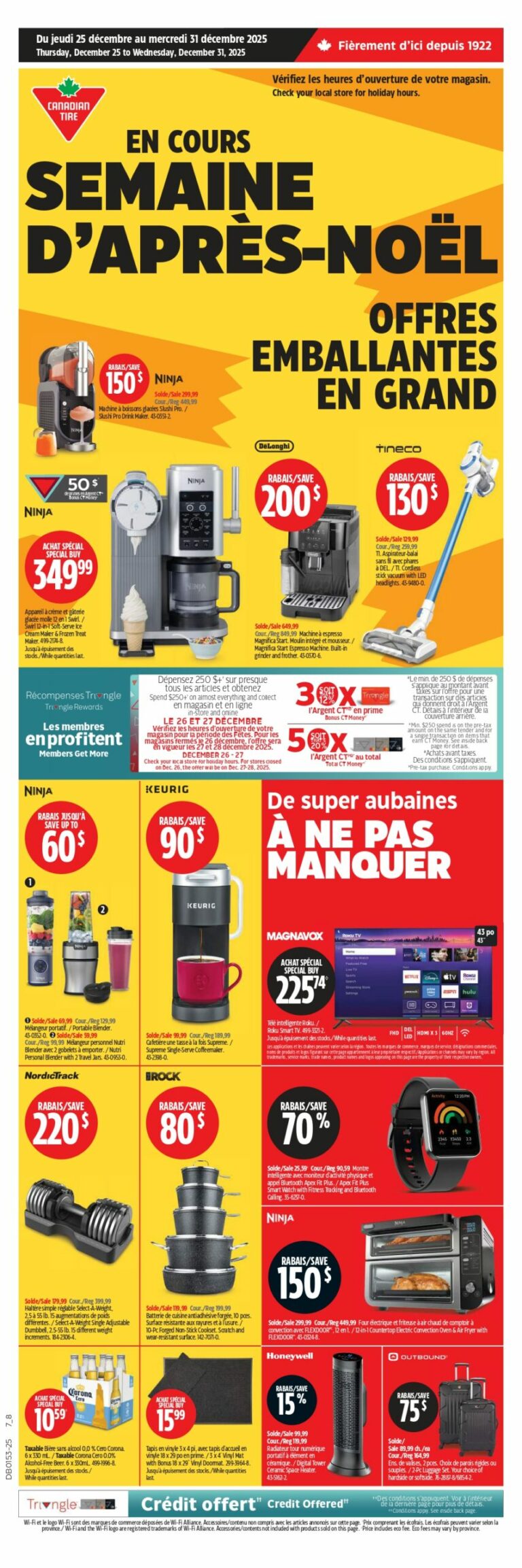Circulaire Canadian Tire Du 25 au 31 décembre 2025