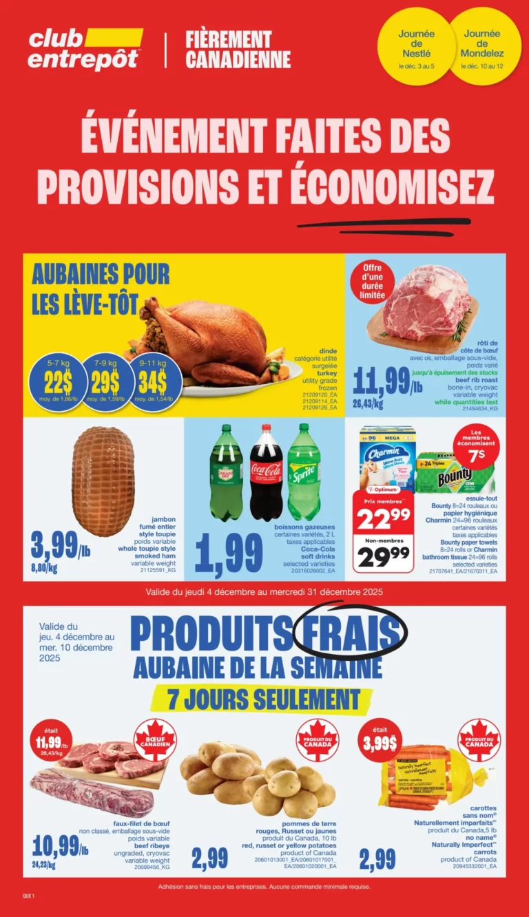 Circulaire Club Entrepôt Du 4 au 31 décembre 2025