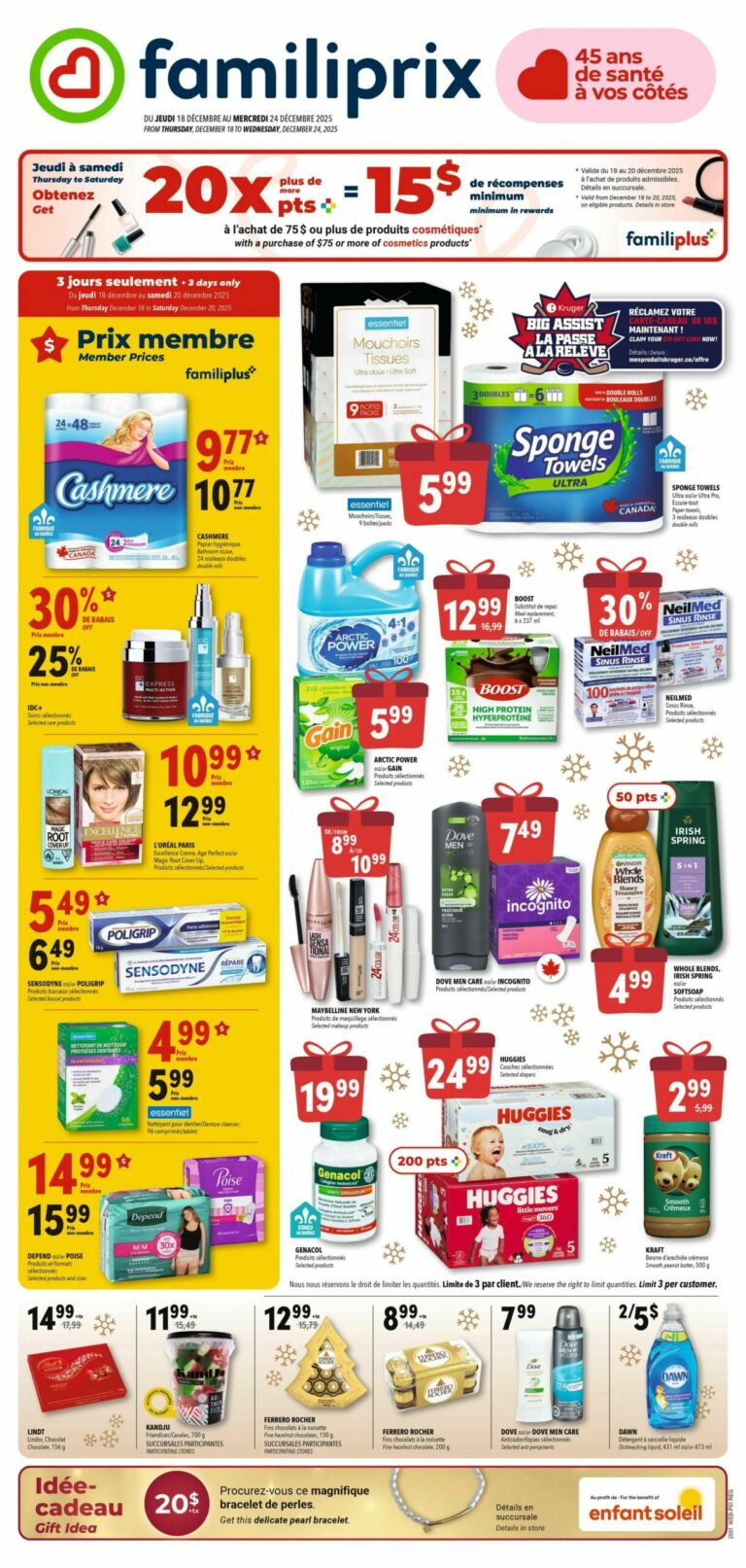 Circulaire Familiprix Du 18 au 24 décembre 2025
