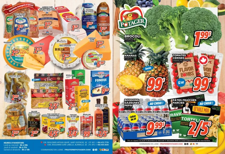Circulaire Fruiterie Potager Saint-Eustache / Blainville Du 11 au 17 décembre 2025