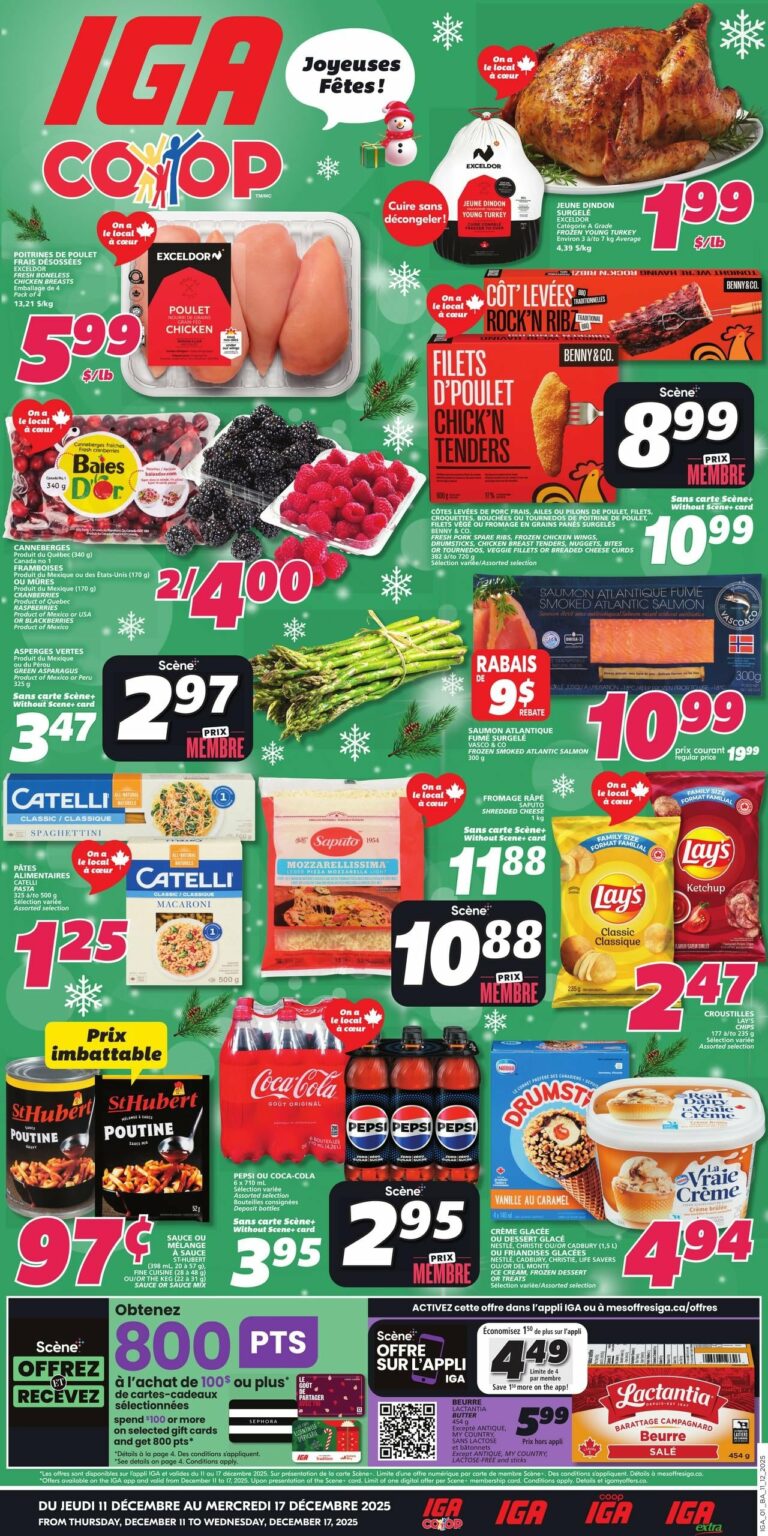 Circulaire IGA – Nouveau Brunswick Du 11 au 17 décembre 2025