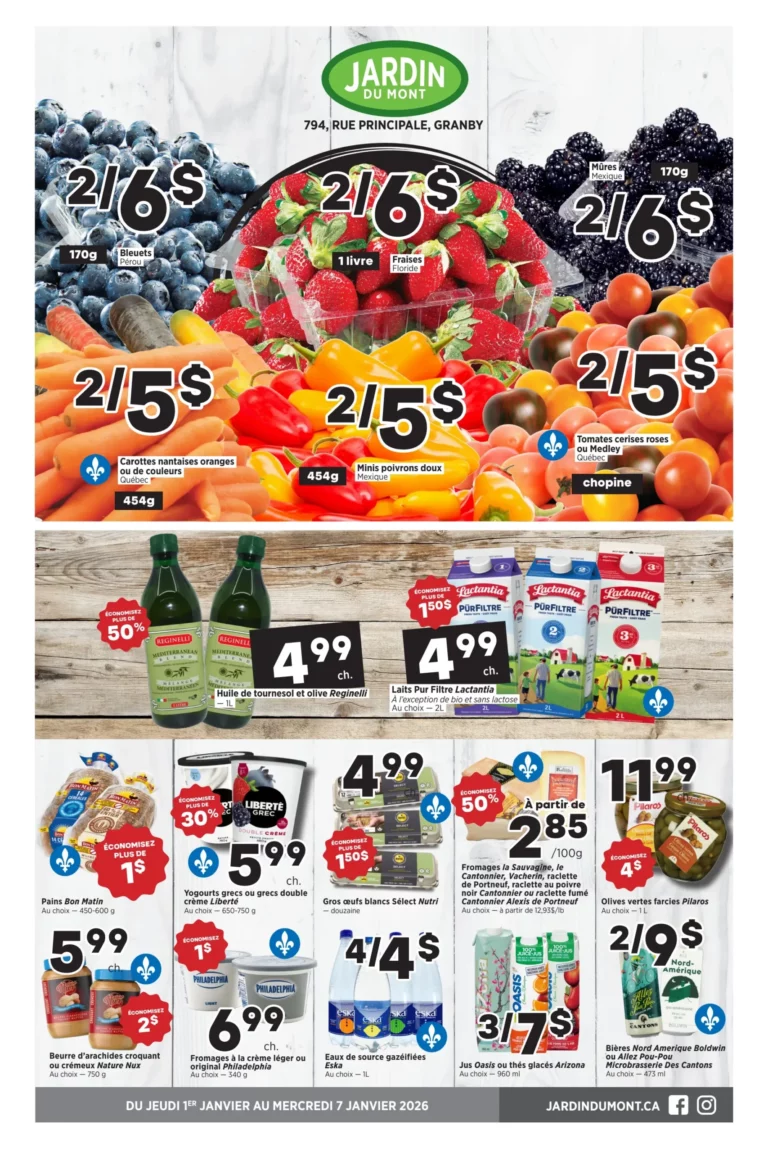 Circulaire Jardin du Mont Du 1 au 7 janvier 2026