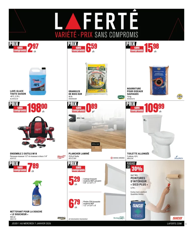 Circulaire Laferté – Du 1 au 7 janvier 2026