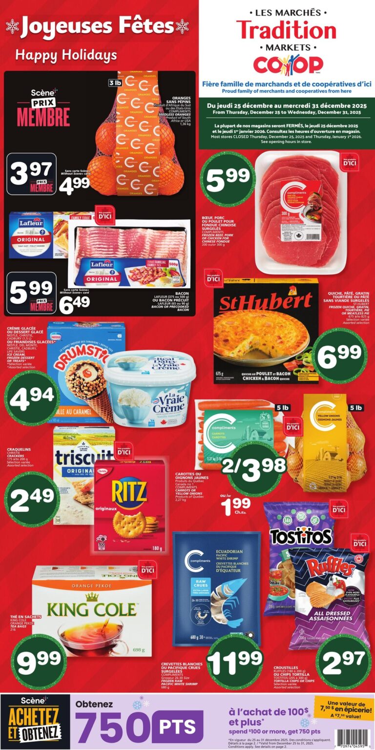 Circulaire Les Marchés Tradition Nouveau-Brunswick Du 25 au 31 décembre 2025