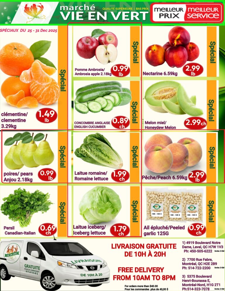 Circulaire Marché Vie en Vert Du 25 au 31 décembre 2025