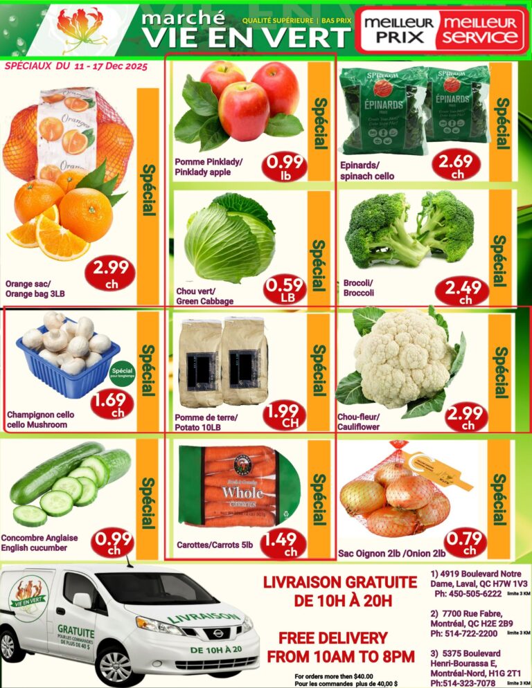 Circulaire Marché Vie en Vert Du 11 au 17 décembre 2025