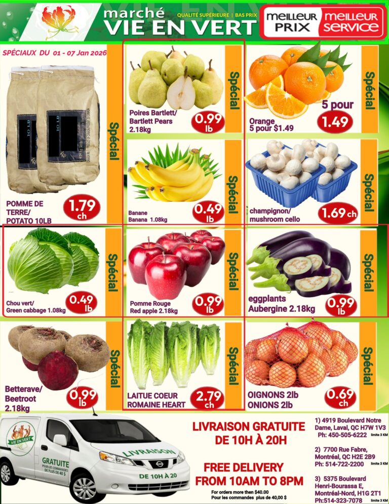 Circulaire Marché Vie en Vert Du 1 au 7 janvier 2026