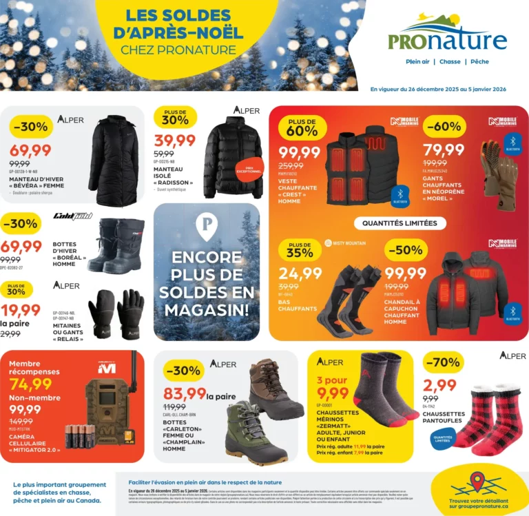 Circulaire Pronature – Les Soldes d&rsquo;Après-Noël Du 26 décembre au 5 janvier 2026