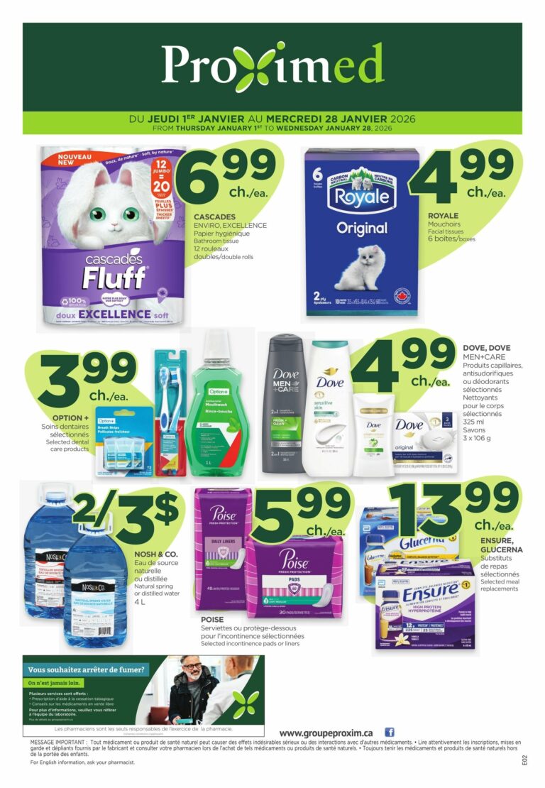 Circulaire Proxim – Proximed Du 1 au 28 janvier 2026
