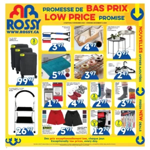 Circulaire Rossy – Promesse de bas prix Du 11 décembre au 28 janvier 2026
