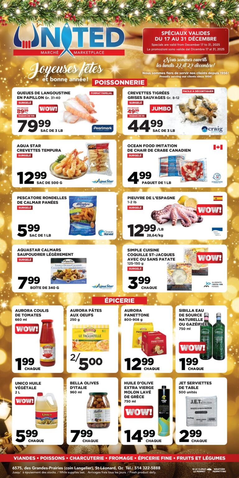 Circulaire United Supermarché Du 17 au 31 décembre 2025