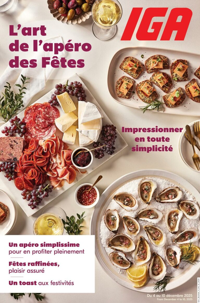Circulaire IGA Apéro des fêtes Du 4 au 10 décembre 2025